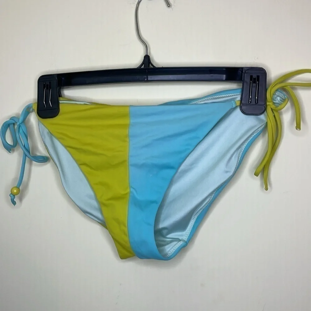 VS Vintage Colorblock Teeny Triangle Top & Bikini Bottom Set Teal/Green